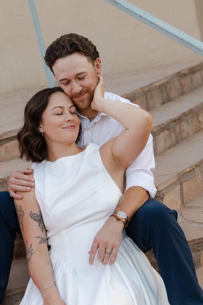 Intimate couple's portrait. 