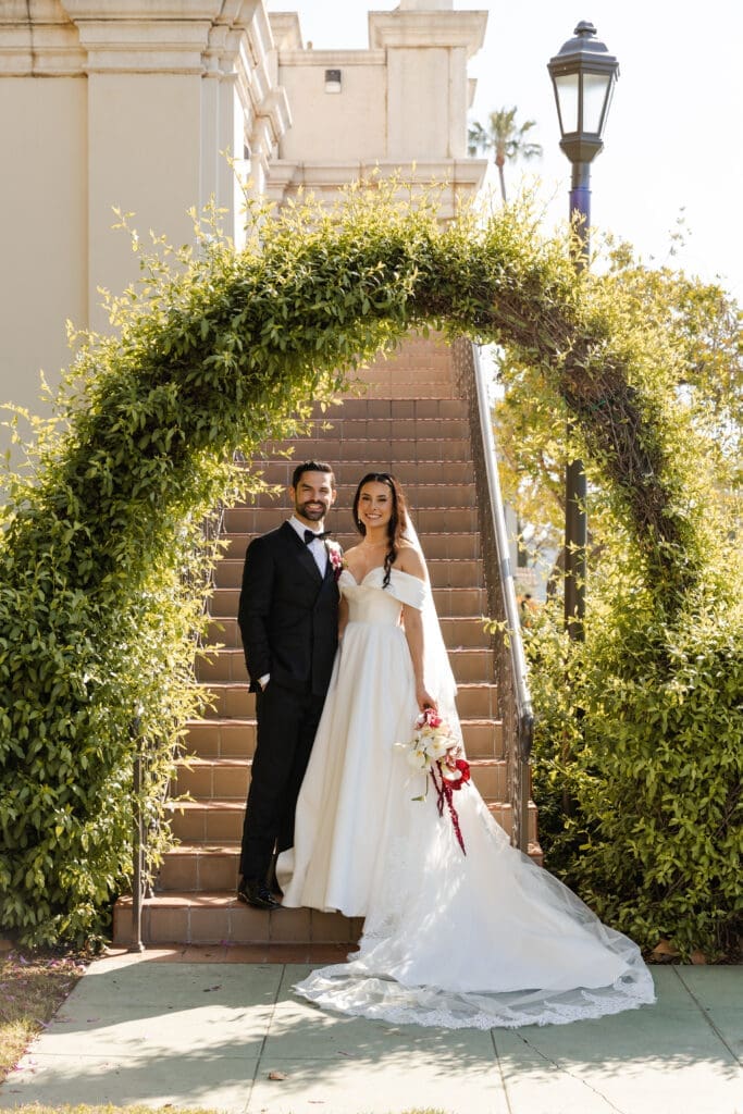 Wedding portraits for California couple's