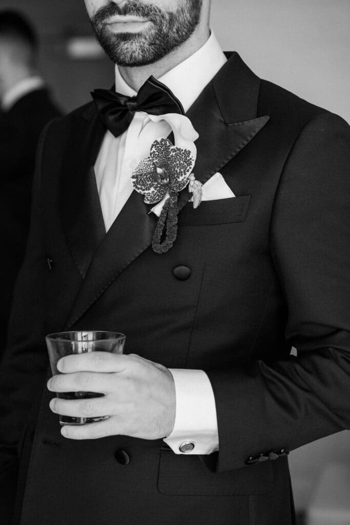 Sharp timeless groom wedding day photo